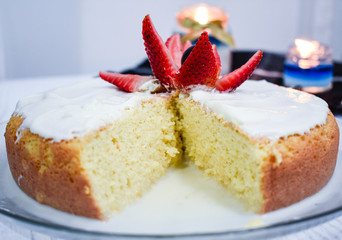 cake with strawberry