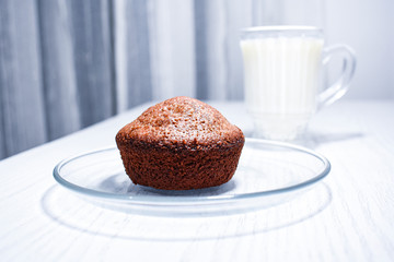 cupcake de chocolate y leche