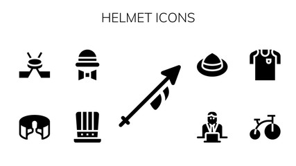 helmet icon set