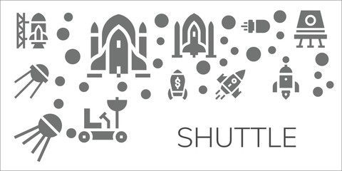 shuttle icon set