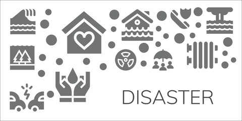 disaster icon set