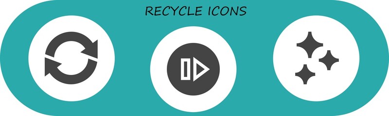 recycle icon set