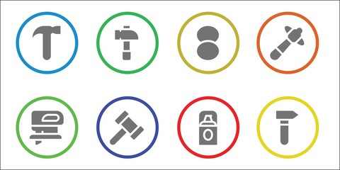 Modern Simple Set of handyman Vector filled Icons