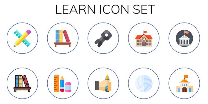 learn icon set