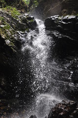 water flowing over rocks