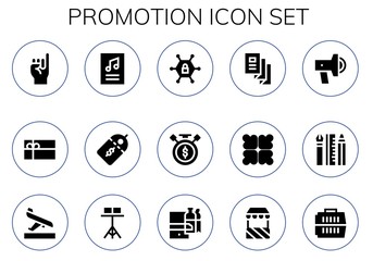 Modern Simple Set of promotion Vector filled Icons