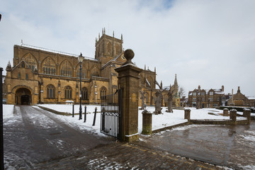 Obraz premium Sherborne Abbey in Winter