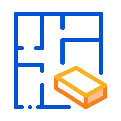 Construct House Icon Vector. Outline Construct House Sign. Color Isolated Contour Symbol Illustration