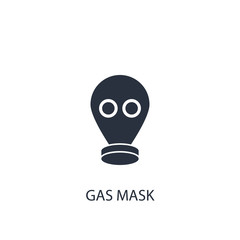 Gas mask icon. Simple ecology element illustration.