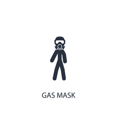Gas mask icon. Simple ecology element illustration.