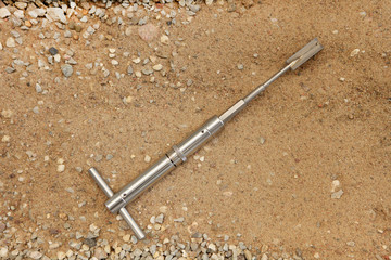 vane test for soil share strenght testings. Soil sample collected from construction geology...