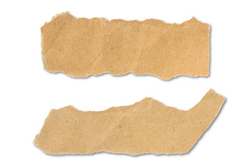 torn paper isolated on white background with clipping path.