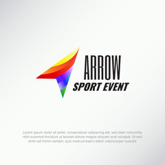 Colorful Arrow Sport Logo Template