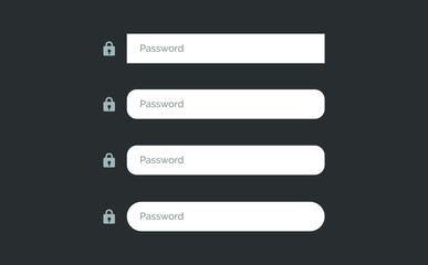 Vector login interface - password set