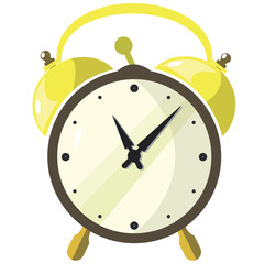 Alarm clock.Vector cartoon illustration isolated on white background.