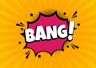 Bang! Comic Speech Bubble, Cartoon. - Vector