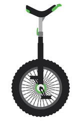 Unicycle.Vector cartoon illustration isolated on white background.