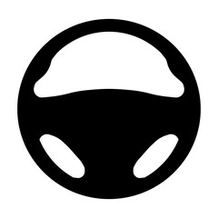 Car steering wheel symbol. Vector Illustration.