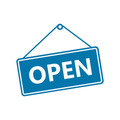 open sign icon in trendy flat style