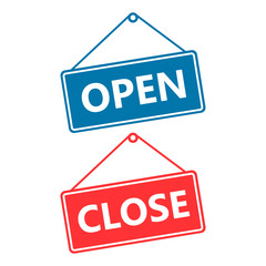 open and closed signs vector illustration