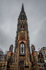 Fototapeta na wymiar Hamburg, St. Nikolai Memorial