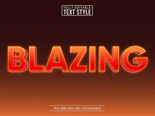 3D Blazing in Fire Modern Text Effect