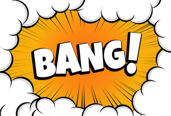 Bang! Comic Speech Bubble, Cartoon. - Vector