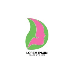 beauty salon logo design icon template