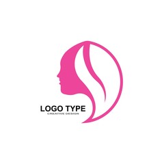 beauty salon logo design icon template