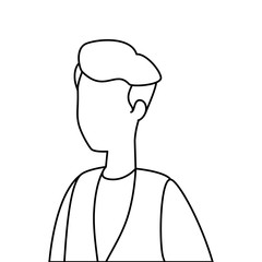 young man avatar character icon vector illustration design