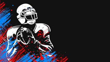 American football player. Quarterback isolated on white. Superl sport theme vector illustration. © LIORIKI