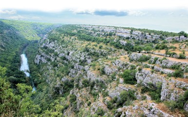 Fototapeta na wymiar nature near the Manojlovac waterfalls, N.P. Krka, Croatia