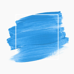 Logo brush stroke paint background vector. Perfect acrylic design for flyer element and sale banner. 