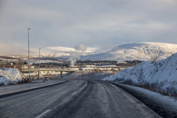 road in winter Iceland