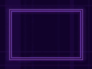 Violet neon frame ,abstract purple rectangle