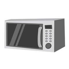 Microwave oven cartoon vector illustration, isolated on white background. Electrical engineering for Kitchen.