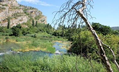 peaceful nature near Roski slab, N.P. Krka, Croatia