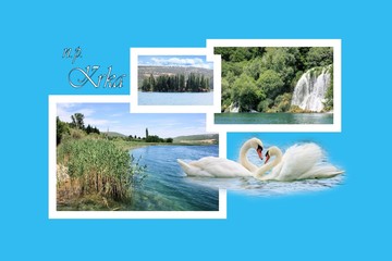postcard design for  N.P. Krka, Croatia