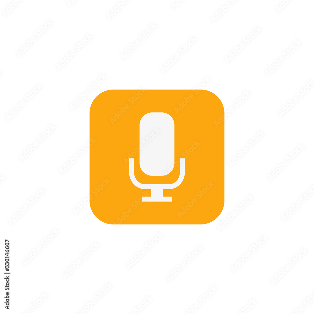 Poster microphone button. isolated vector sign symbol. vector icon mobile