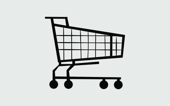 Flat icons for Web and Mobile applications. Shoping cart icon.