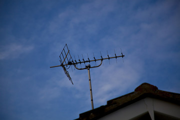 antenna on blue sky