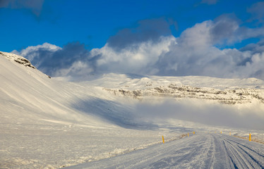 road in the mountains Iceland