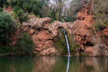 Pego do Inferno waterfall in Tavira Algarve, Portugal