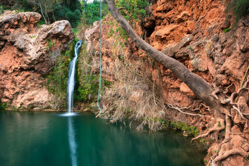 Pego do Inferno waterfall in Tavira Algarve, Portugal