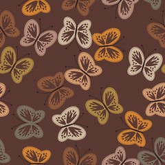 seamless background with butterflies	