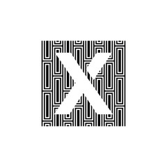 XX X logo design icone