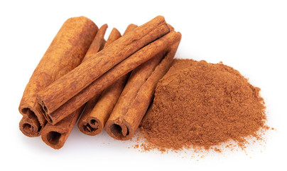Cinnamon isolated on white background