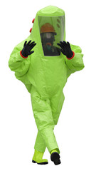 protective suit of the doctor to avoid radiation or virus infect