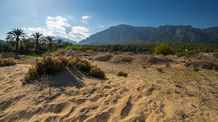 View of mountains in Kemer, Turkey