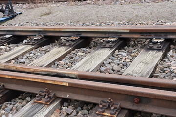 Naklejka premium Doppelgleis am Rheinhafen